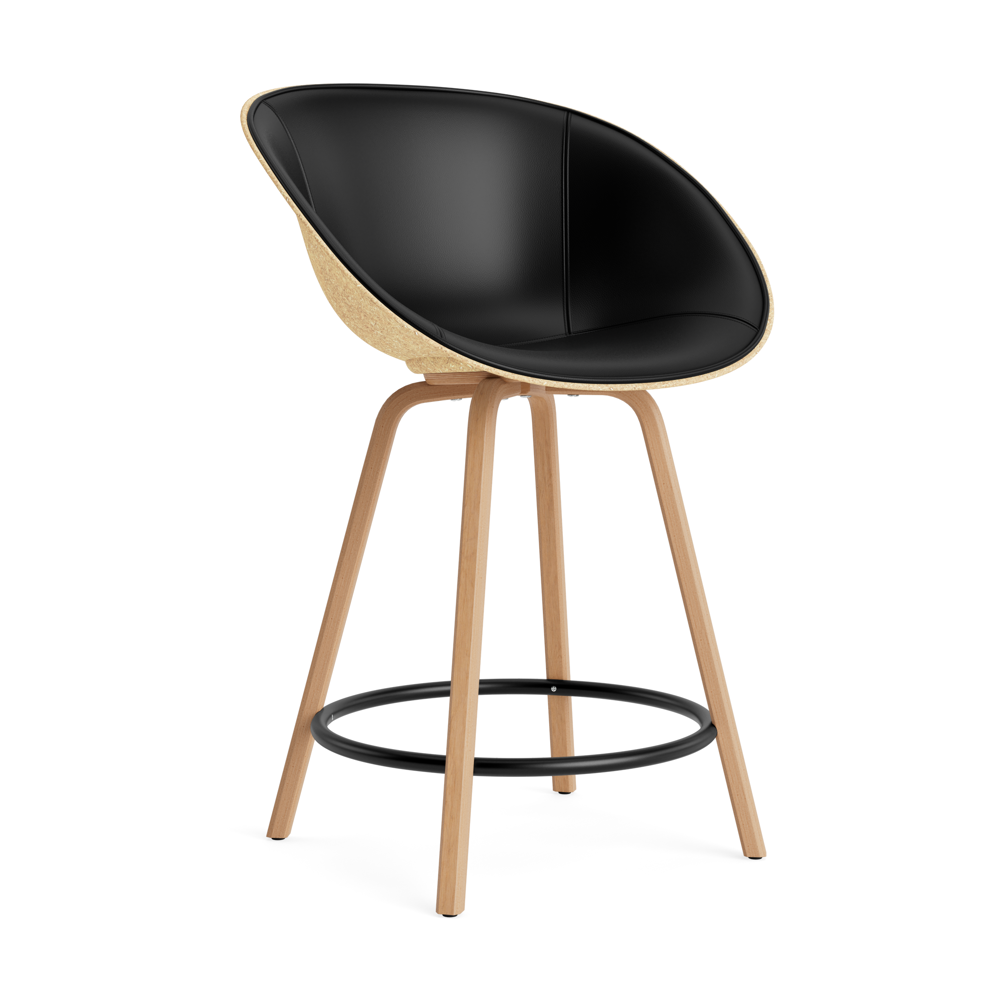 Normann Copenhagen Mat Bar Armchair karmstol framsideklädd 65 cm Ultra 41599-hemp-beech-black steel