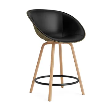 Mat Bar Armchair karmstol framsideklädd 65 cm - Ultra 41599-seaweed-beech-black steel - Normann Copenhagen