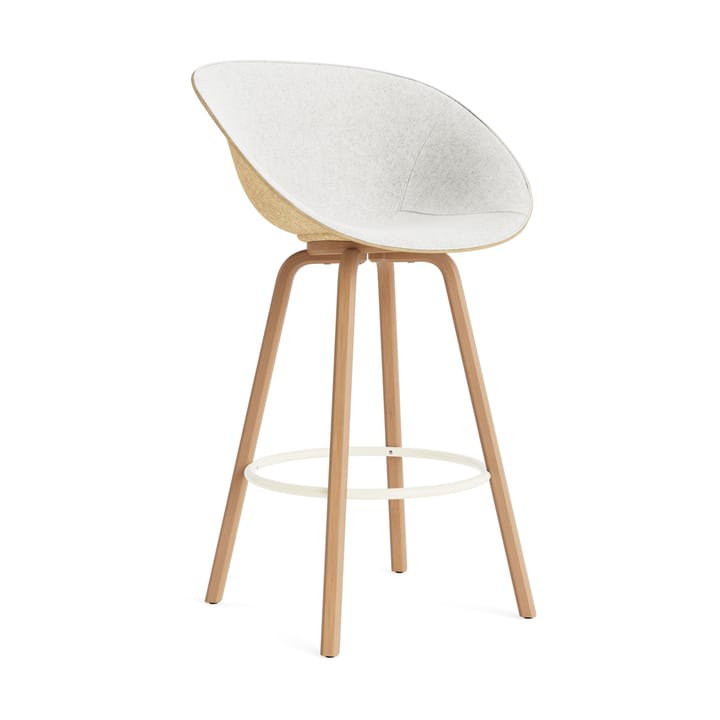 Mat Bar Armchair karmstol framsideklädd 75 cm - Hallingdal 110-hemp-beech-cream steel - Normann Copenhagen