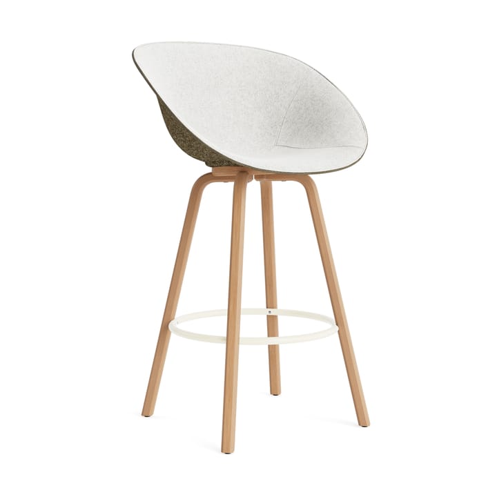 Mat Bar Armchair karmstol framsideklädd 75 cm - Hallingdal 110-seaweed-beech-cream steel - Normann Copenhagen