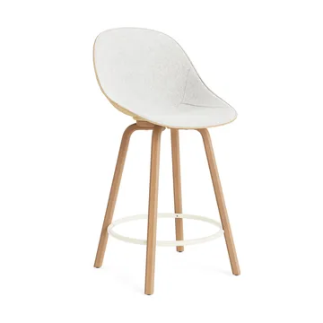 Mat Bar Chair barstol framsideklädd 65 cm - Hallingdal 110-hemp-beech-cream steel - Normann Copenhagen