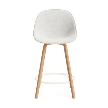 Mat Bar Chair barstol framsideklädd 65 cm - Hallingdal 110-hemp-beech-cream steel - Normann Copenhagen