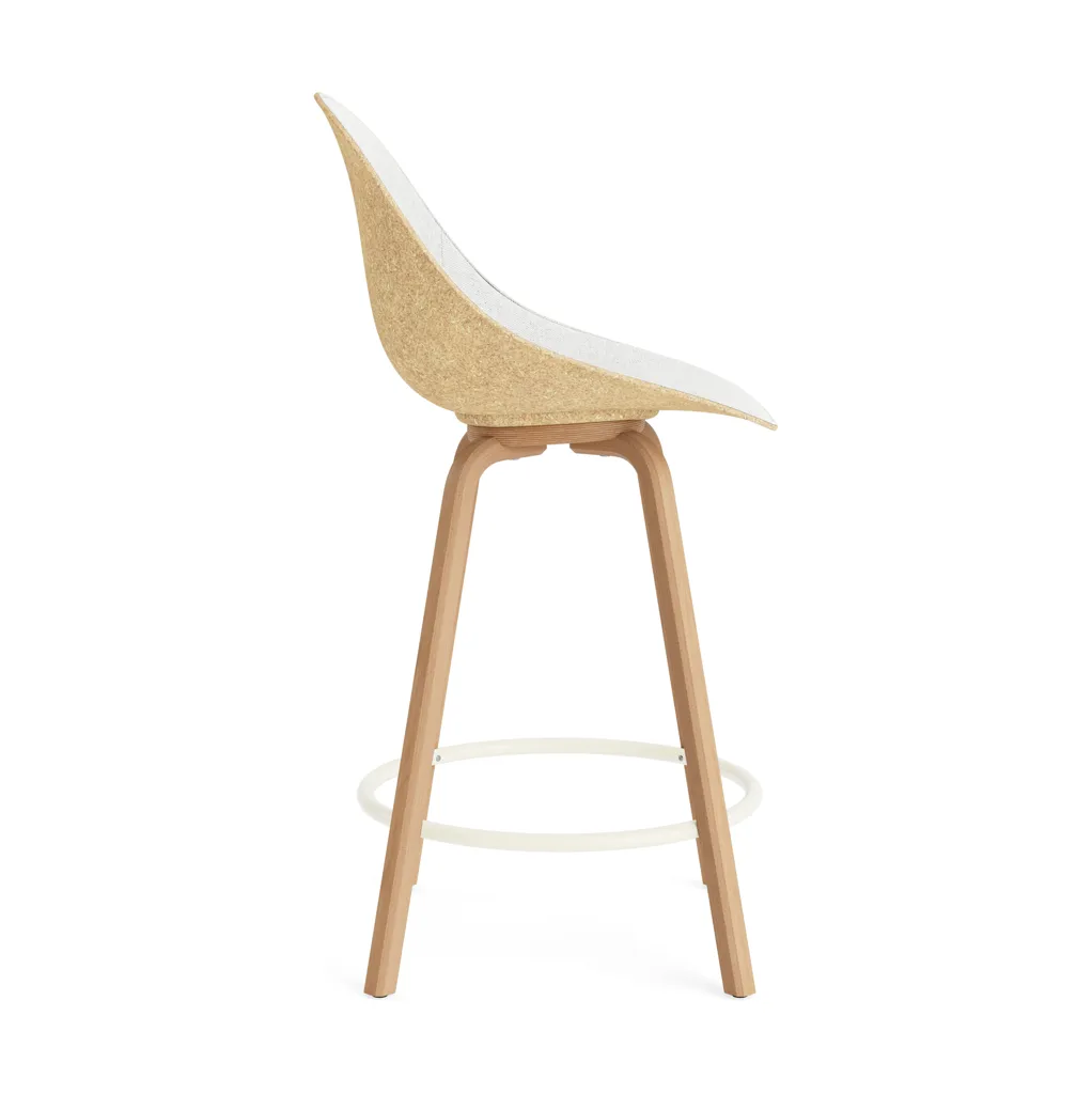 Mat Bar Chair barstol framsideklädd 65 cm, Hallingdal 110-hemp-beech-cream steel Normann Copenhagen