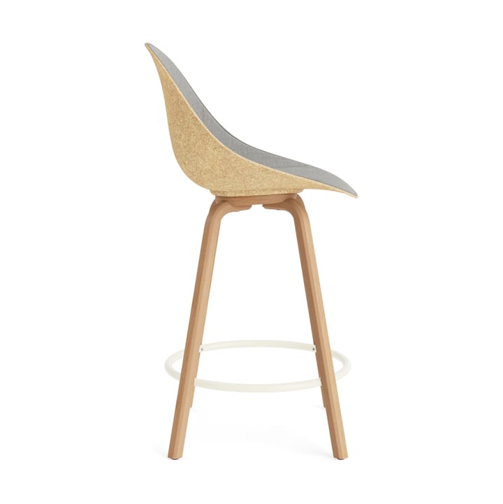 Mat Bar Chair barstol framsideklädd 65 cm, Remix 133-hemp-beech-cream steel Normann Copenhagen