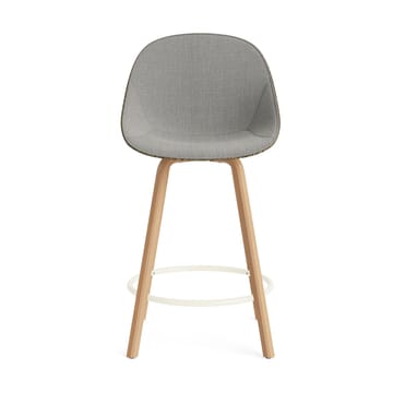 Mat Bar Chair barstol framsideklädd 65 cm - Remix 133-seaweed-beech-cream steel - Normann Copenhagen