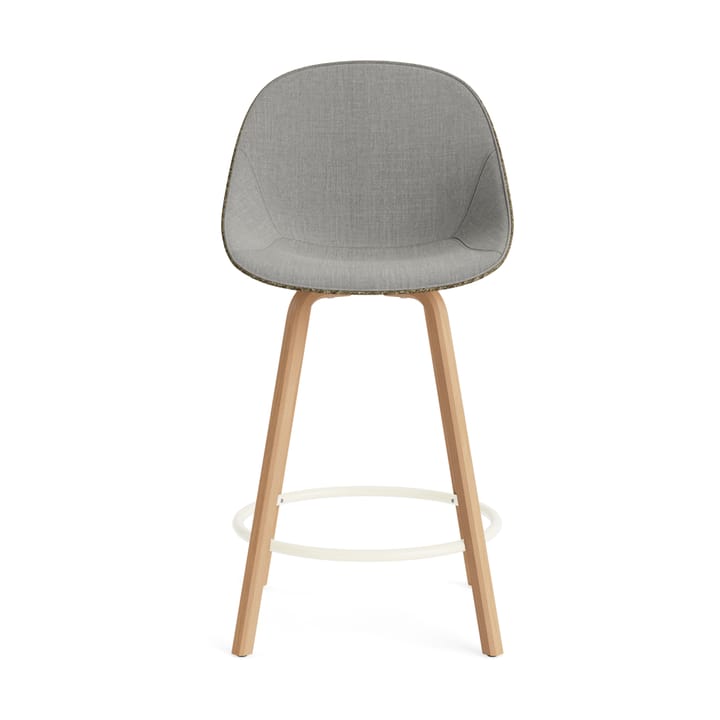 Mat Bar Chair barstol framsideklädd 65 cm, Remix 133-seaweed-beech-cream steel Normann Copenhagen