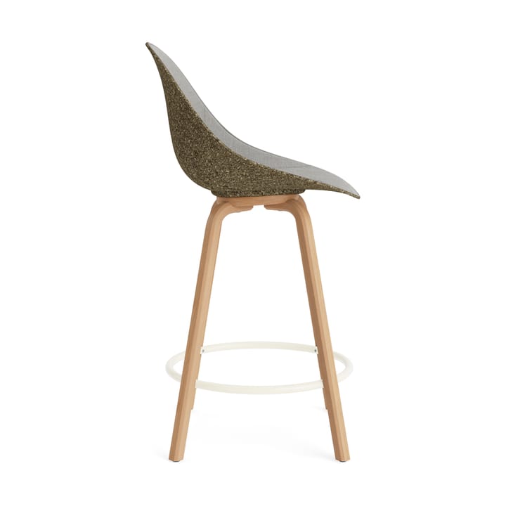 Mat Bar Chair barstol framsideklädd 65 cm, Remix 133-seaweed-beech-cream steel Normann Copenhagen