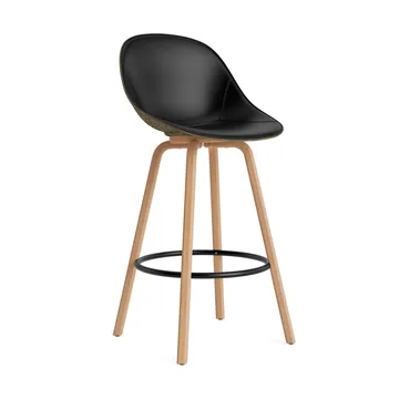 Mat Bar Chair barstol framsideklädd 75 cm - Ultra 41599-seaweed-beech-black steel - Normann Copenhagen