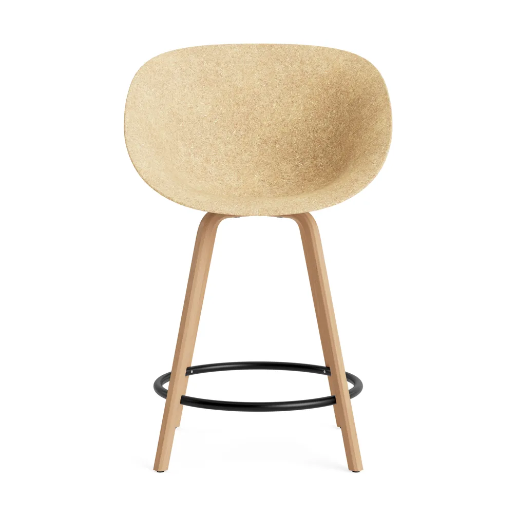 Mat barstol 65 cm, Hemp-beech-black steel Normann Copenhagen