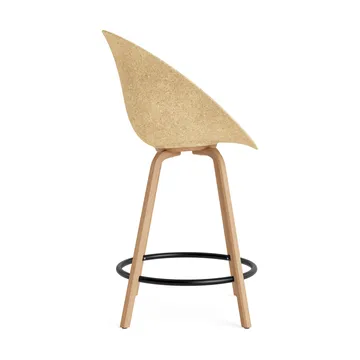 Mat barstol 65 cm - Hemp-beech-black steel - Normann Copenhagen