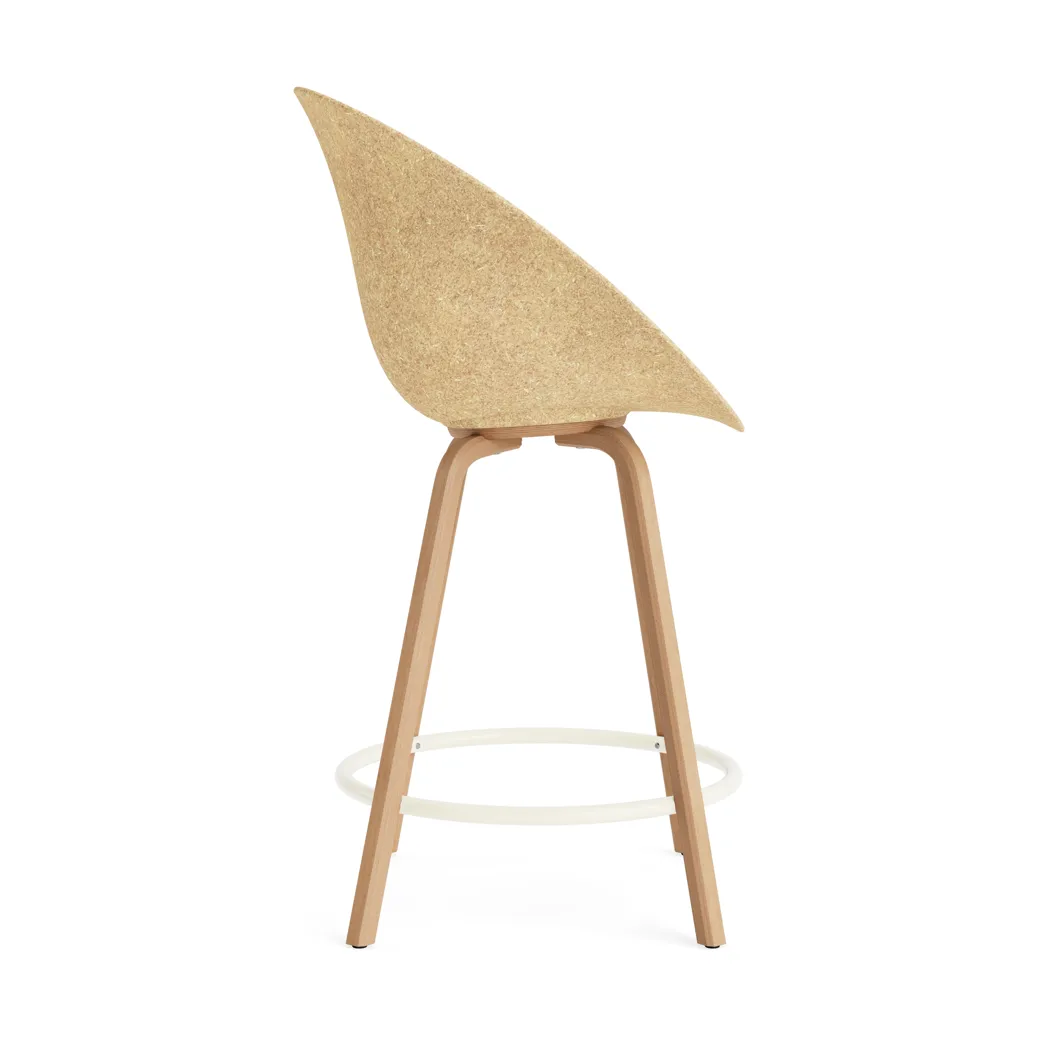 Mat barstol 65 cm, Hemp-beech-cream steel Normann Copenhagen