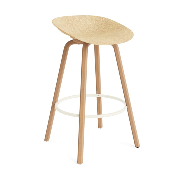 Mat Barstool barpall 75 cm - Hemp-beech-cream steel - Normann Copenhagen