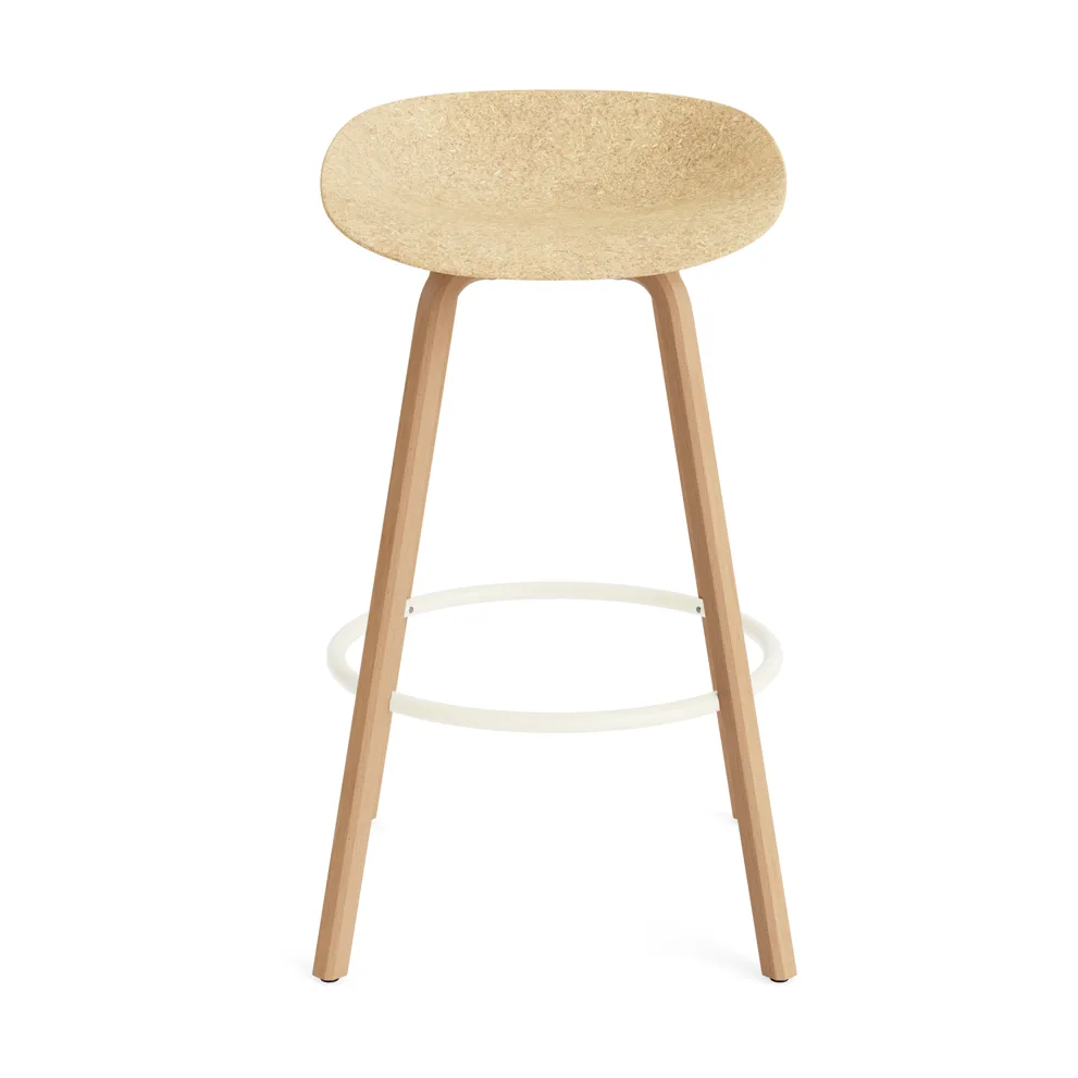 Mat Barstool barpall 75 cm, Hemp-beech-cream steel Normann Copenhagen