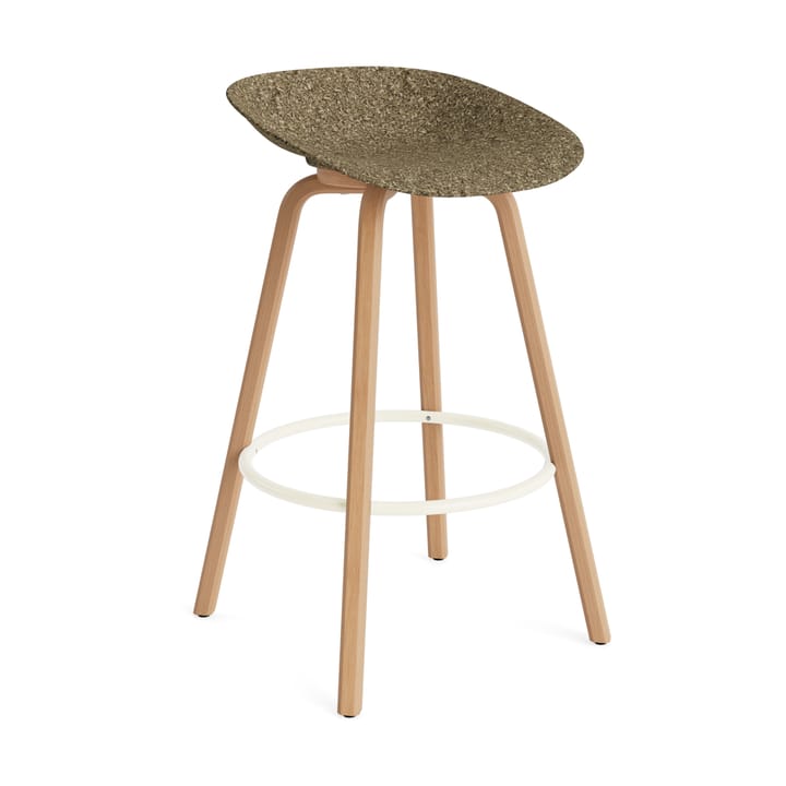 Mat Barstool barpall 75 cm - Seaweed-beech-cream steel - Normann Copenhagen