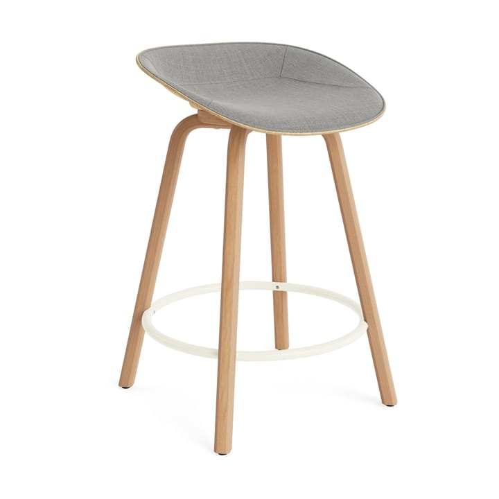 Mat Barstool barpall framsideklädd 65 cm - Remix 133-hemp-beech-cream steel - Normann Copenhagen