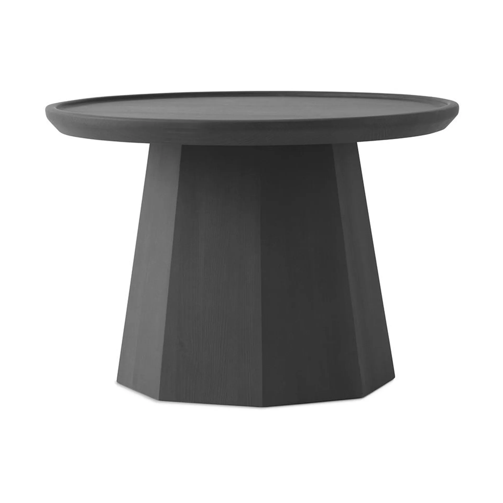Pine table large sidobord Ø65 cm H:44,5 cm, Dark Grey Normann Copenhagen