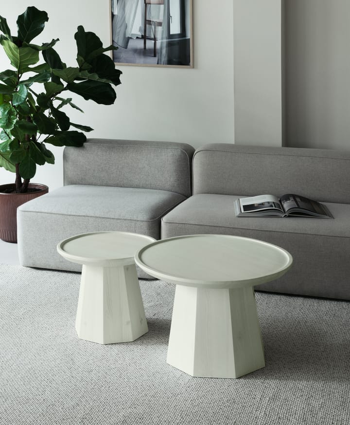 Pine table large sidobord Ø65 cm H:44,5 cm, Light Green Normann Copenhagen