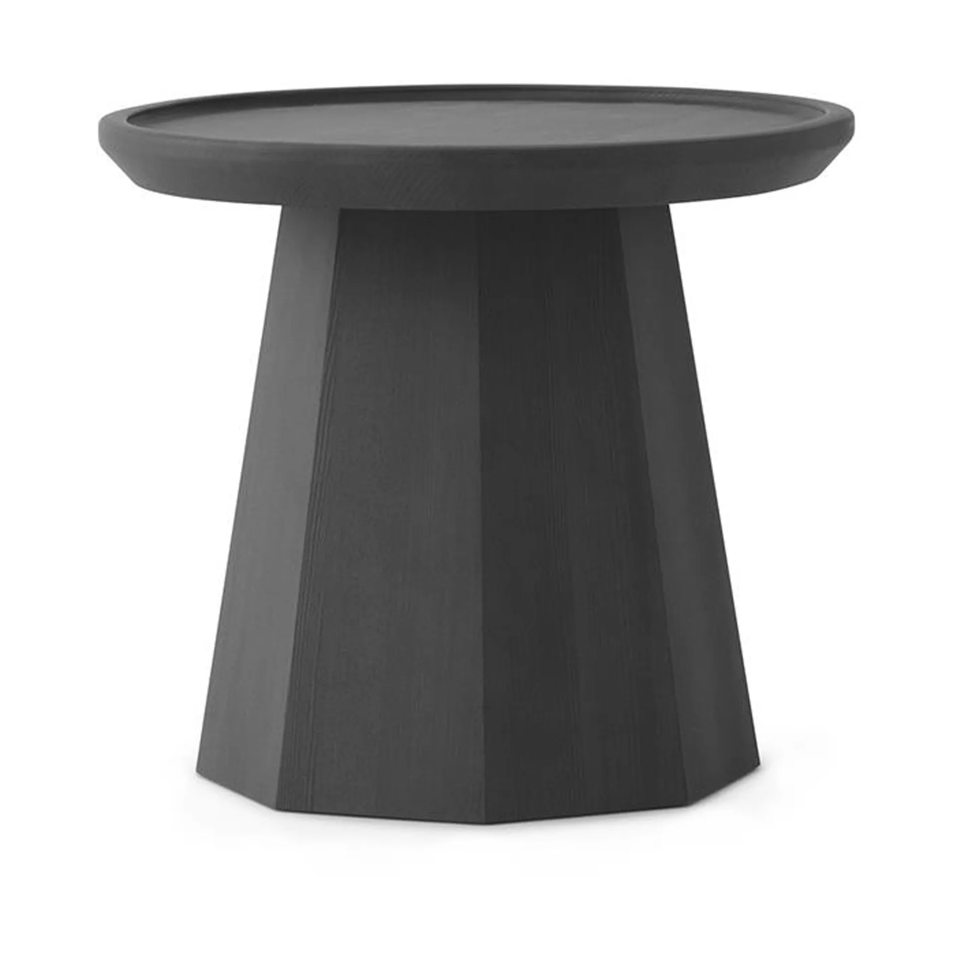 Pine table small sidobord Ø45 cm H:40,6 cm, Dark Grey Normann Copenhagen