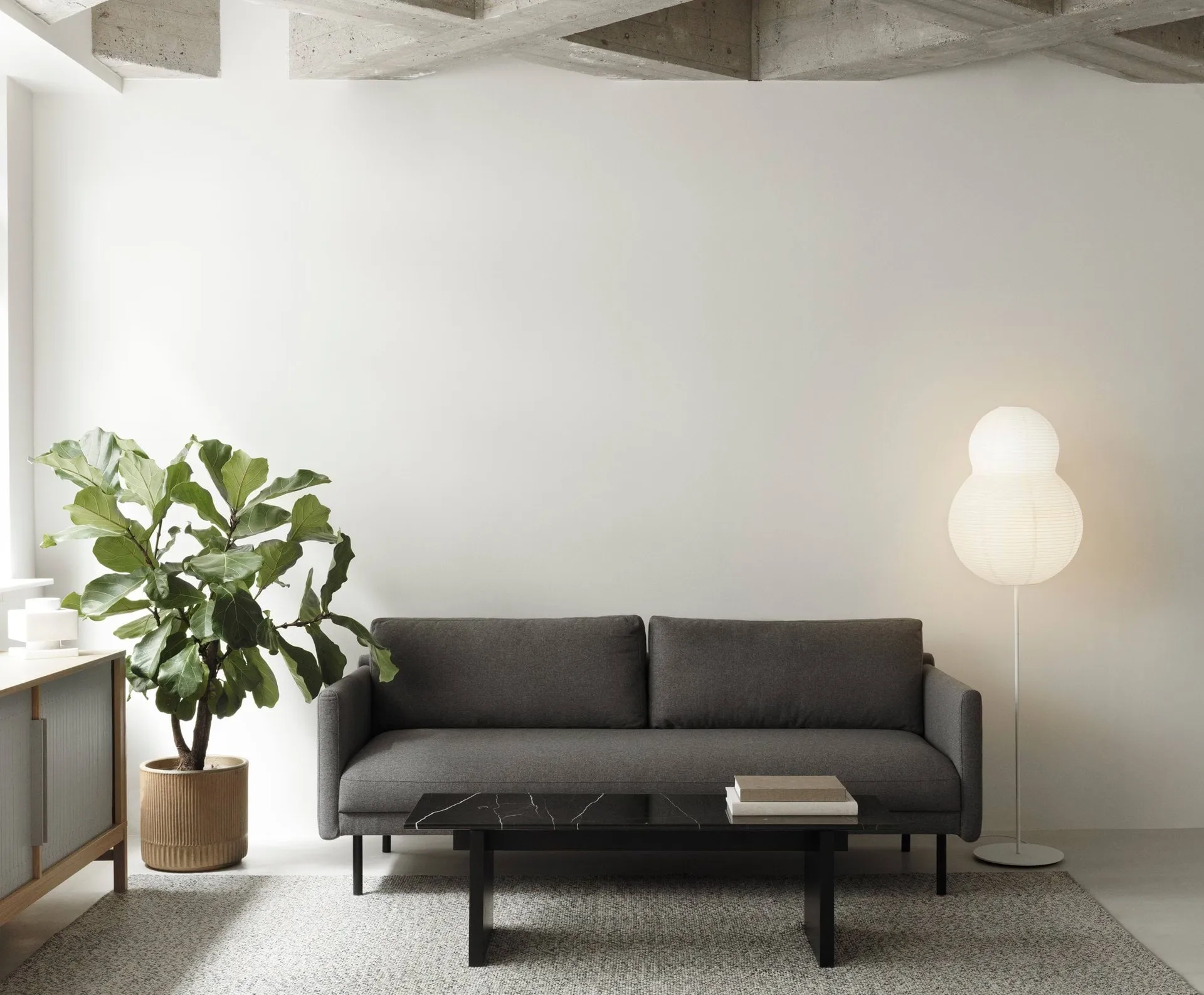 Puff Bubble golvlampa, Vit Normann Copenhagen