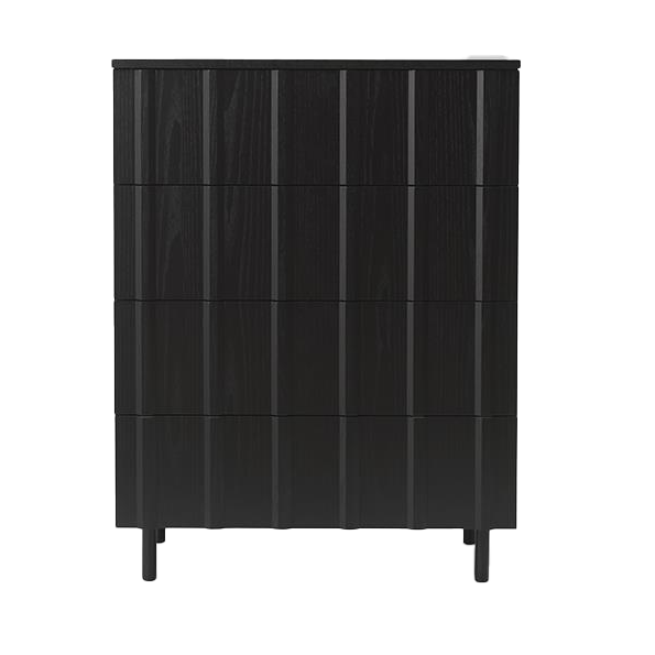 Normann Copenhagen Rib dresser 4 lådor Soft Black | Skandinavisk Design | Sideboards & Skänkar | Svart
