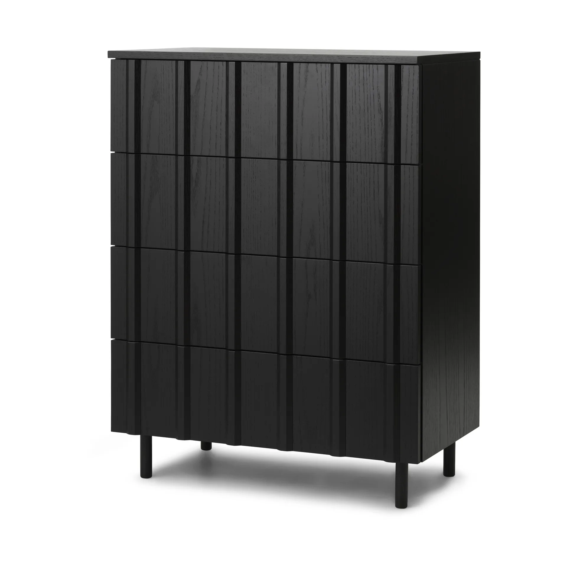 Rib dresser 4 lådor, Soft Black Normann Copenhagen