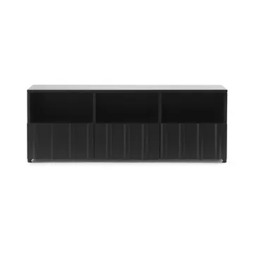 Rib sideboard hybrid - Soft black,, 44x120x38 cm - Normann Copenhagen