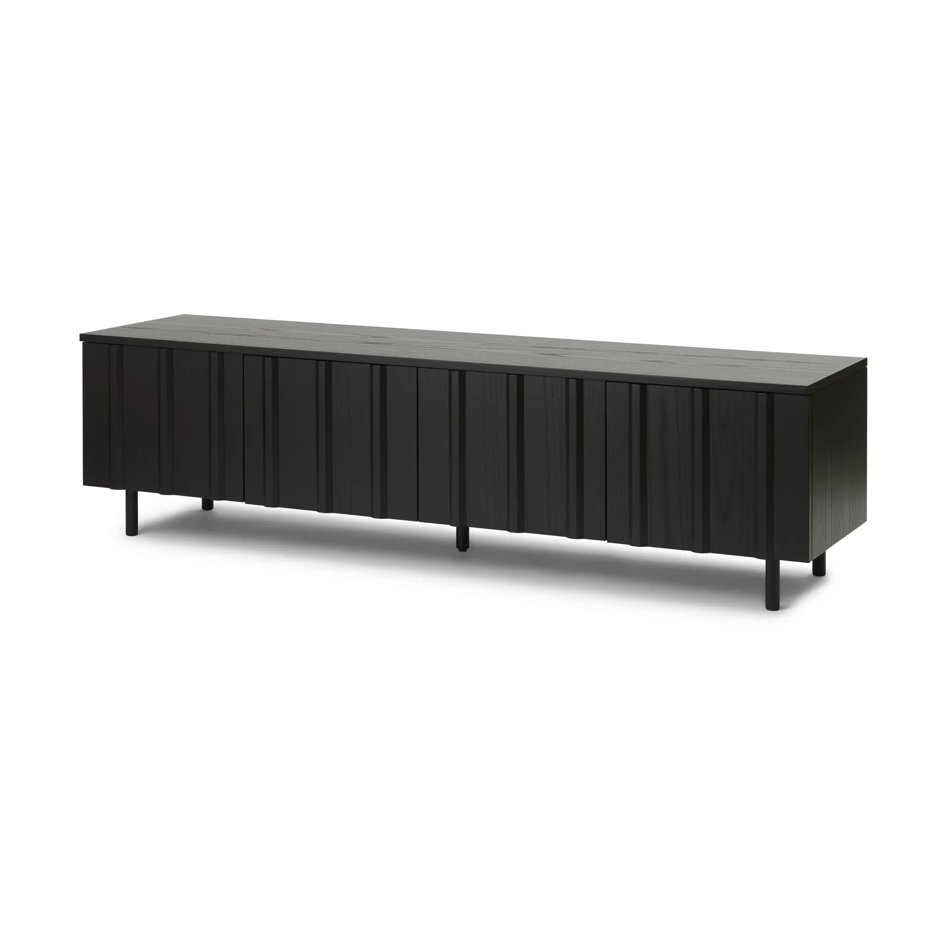 Rib sideboard låg, Soft Black Normann Copenhagen