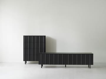 Rib sideboard låg - Soft Black - Normann Copenhagen