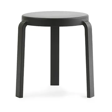 Tap rund pall - Black, svarta ekben, Ø35x43 cm - Normann Copenhagen