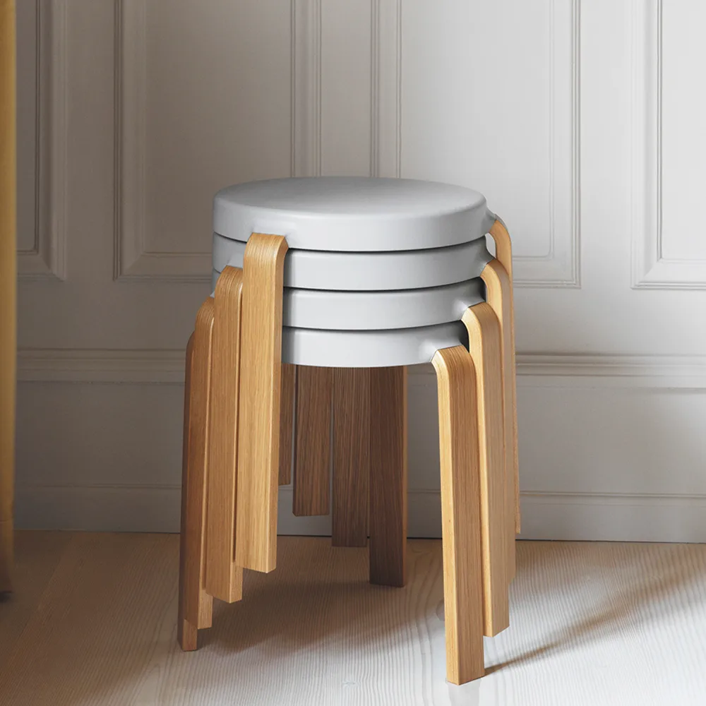 Tap rund pall, Black, svarta ekben, Ø35x43 cm Normann Copenhagen