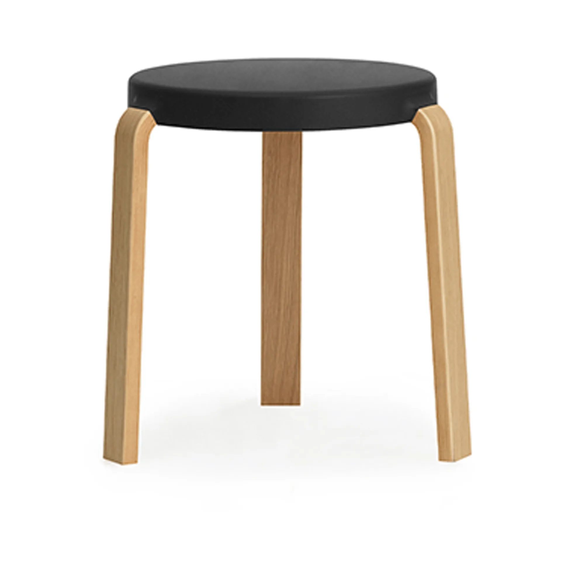 Tap rund pall, Svart-ek, Ø41x43 cm Normann Copenhagen