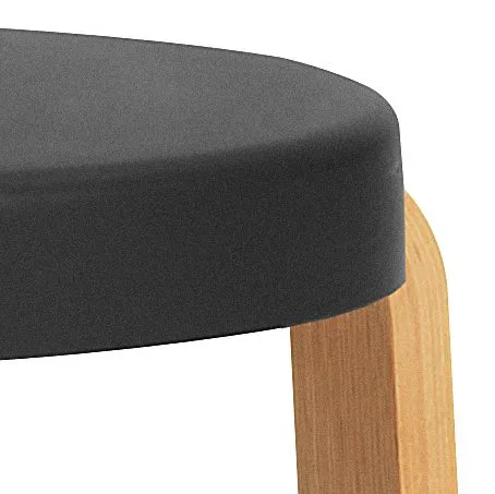 Tap rund pall, Svart-ek, Ø41x43 cm Normann Copenhagen