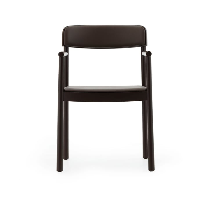 Timb karmstol, Brown ash-Ultra Leather Chocolate Normann Copenhagen
