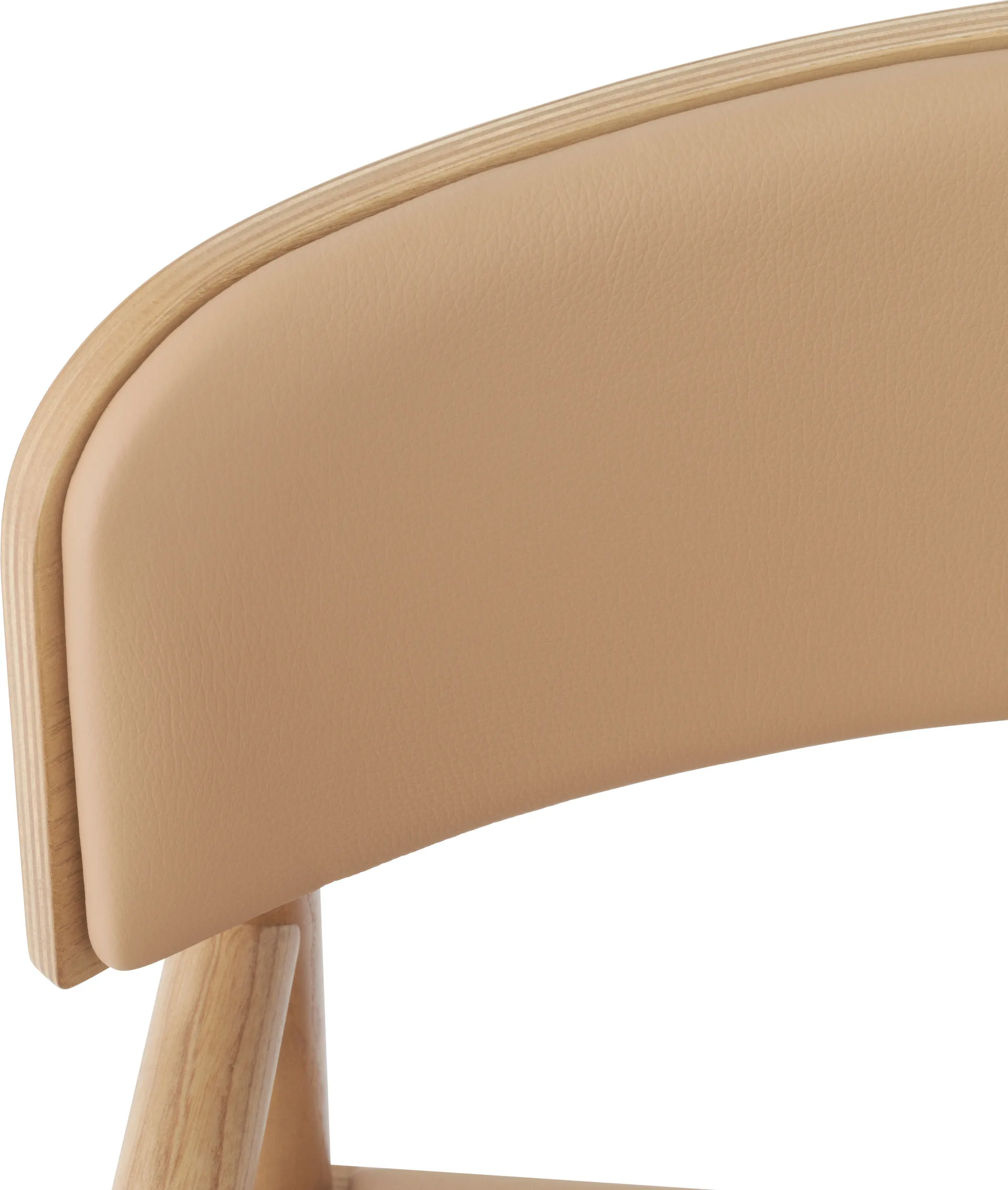 Timb karmstol med dyna, Tan/ Ultra Leather - Camel Normann Copenhagen