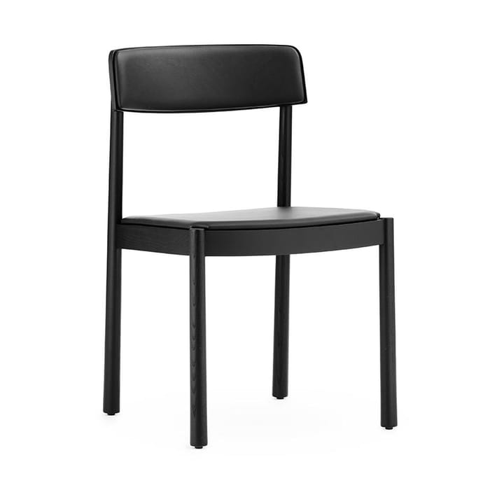 Timb stol med dyna - Black/ Ultra Leather - Black - Normann Copenhagen