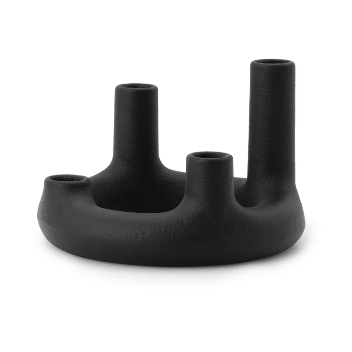 Trin ljusstake - Svart, Ø17,7x11,8 cm - Normann Copenhagen
