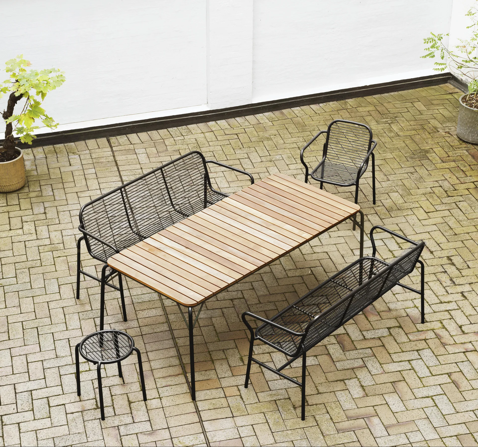 Vig rund pall, Svart, Ø41x46 cm Normann Copenhagen