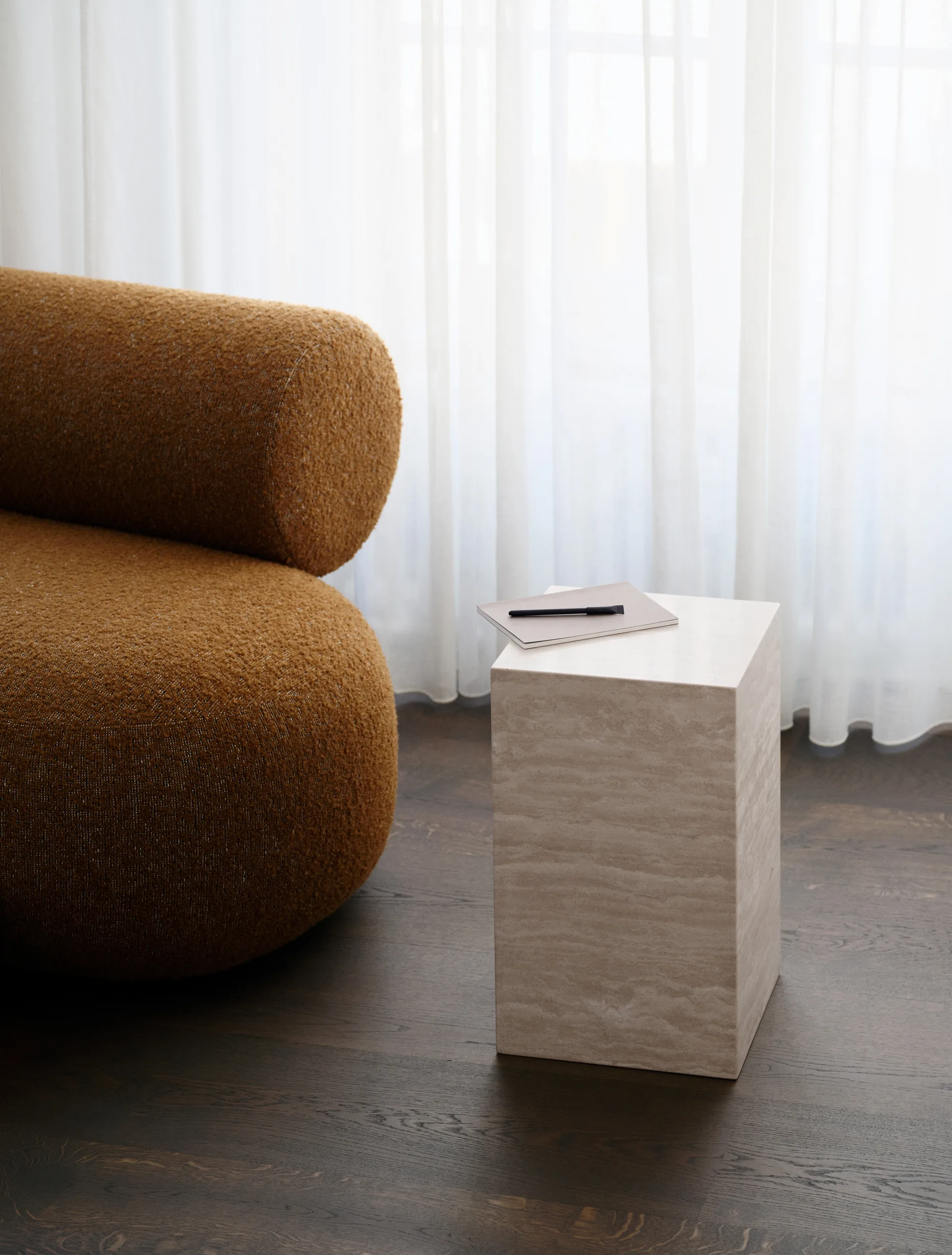 Cubism sidobord, Travertin, 30x30x50 cm NORR11