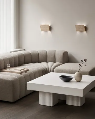 Gear soffbord - Chalk, 100x100 cm - NORR11