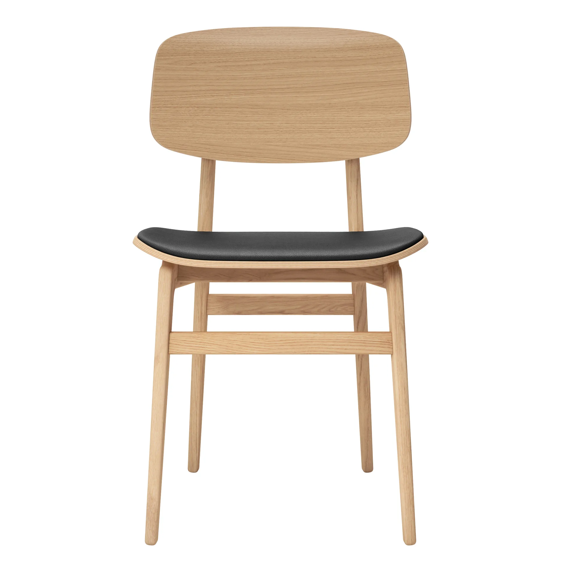 NY11 stol med lädersits ek, Dunes dark brown NORR11