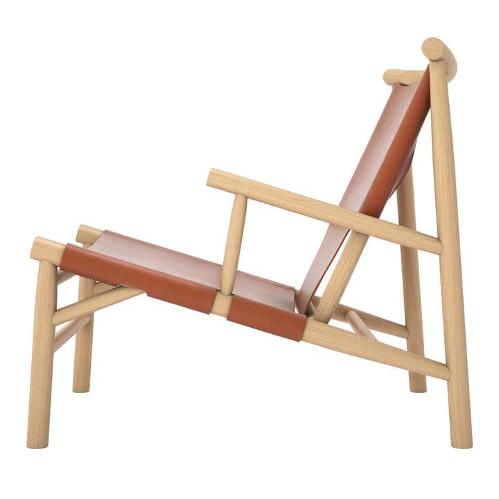 Samurai loungestol lädersits ek, Cognac NORR11