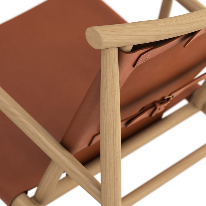 Samurai loungestol lädersits ek, Cognac NORR11