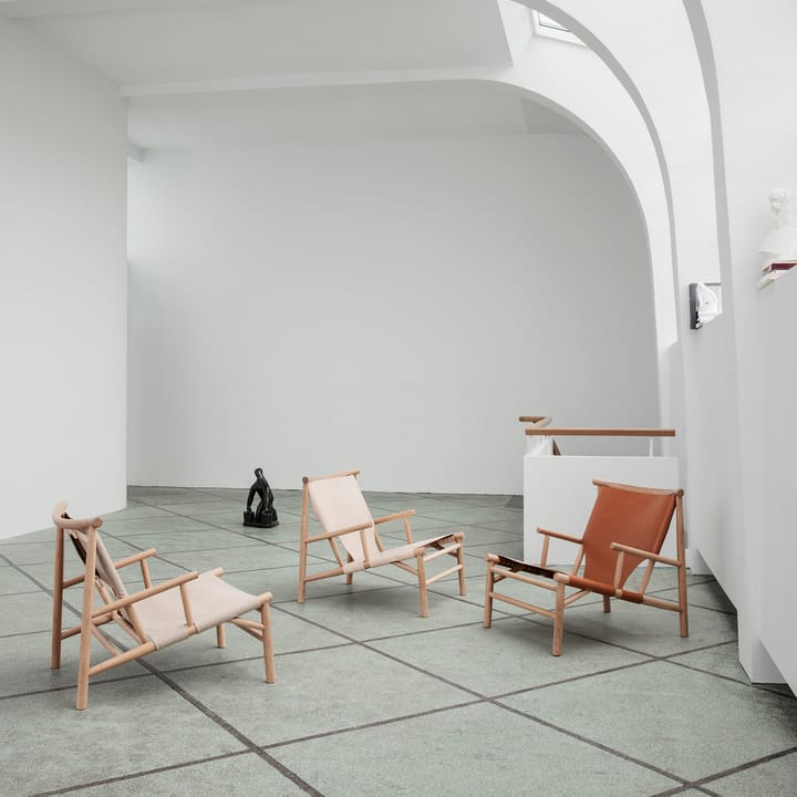 Samurai loungestol lädersits ek, Cognac NORR11