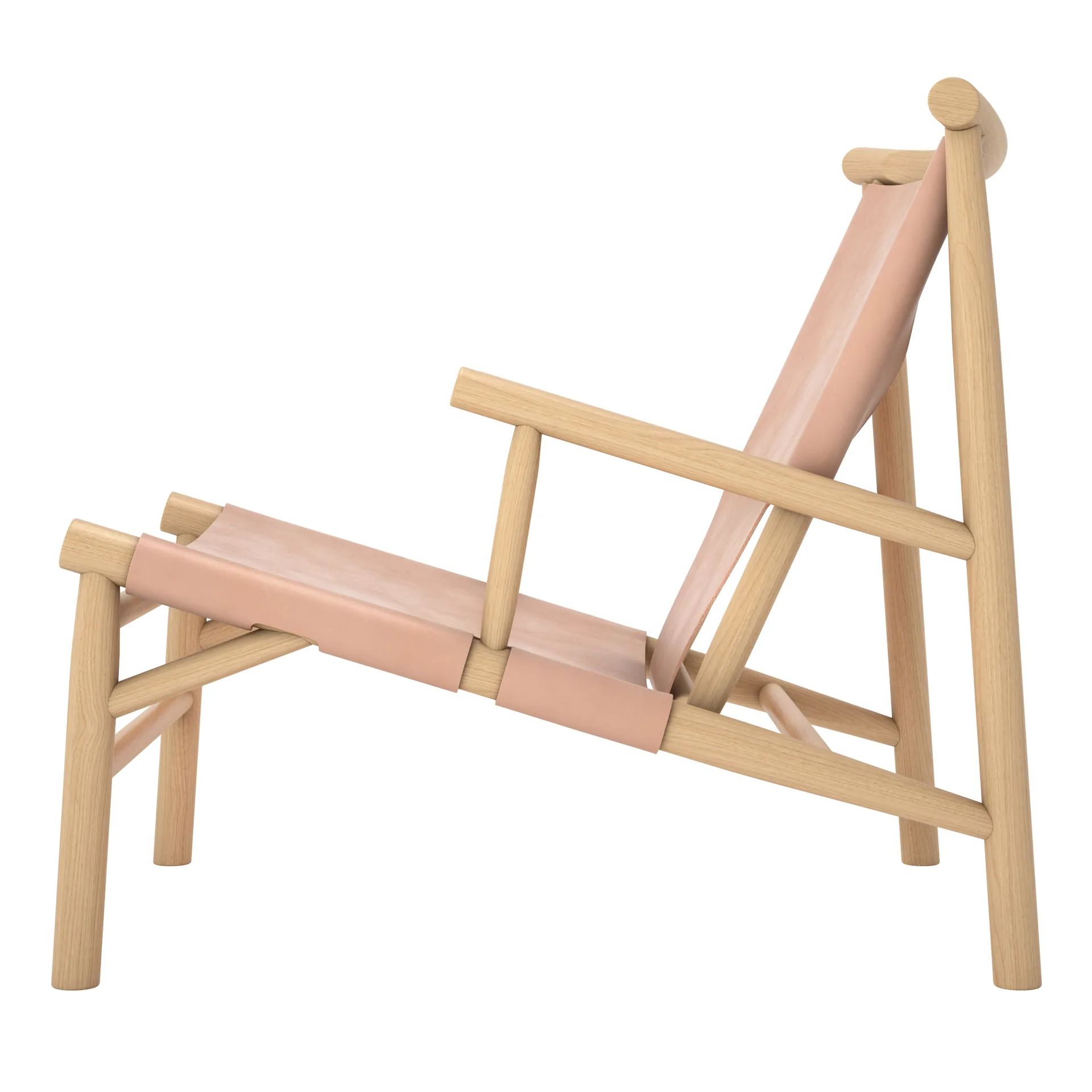 Samurai loungestol lädersits ek, Natur NORR11