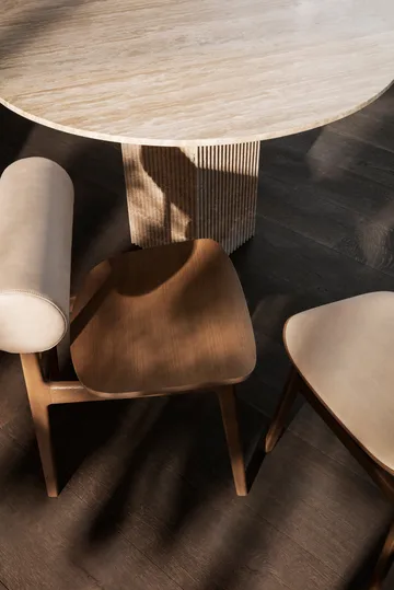 Soho matbord - Beige travertin, Ø140x70 cm - NORR11