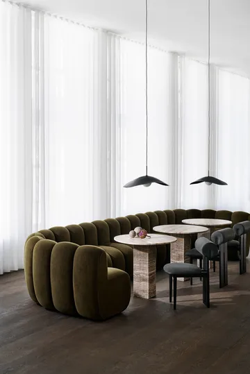 Soho matbord - Silver travertin, Ø80x74 - NORR11