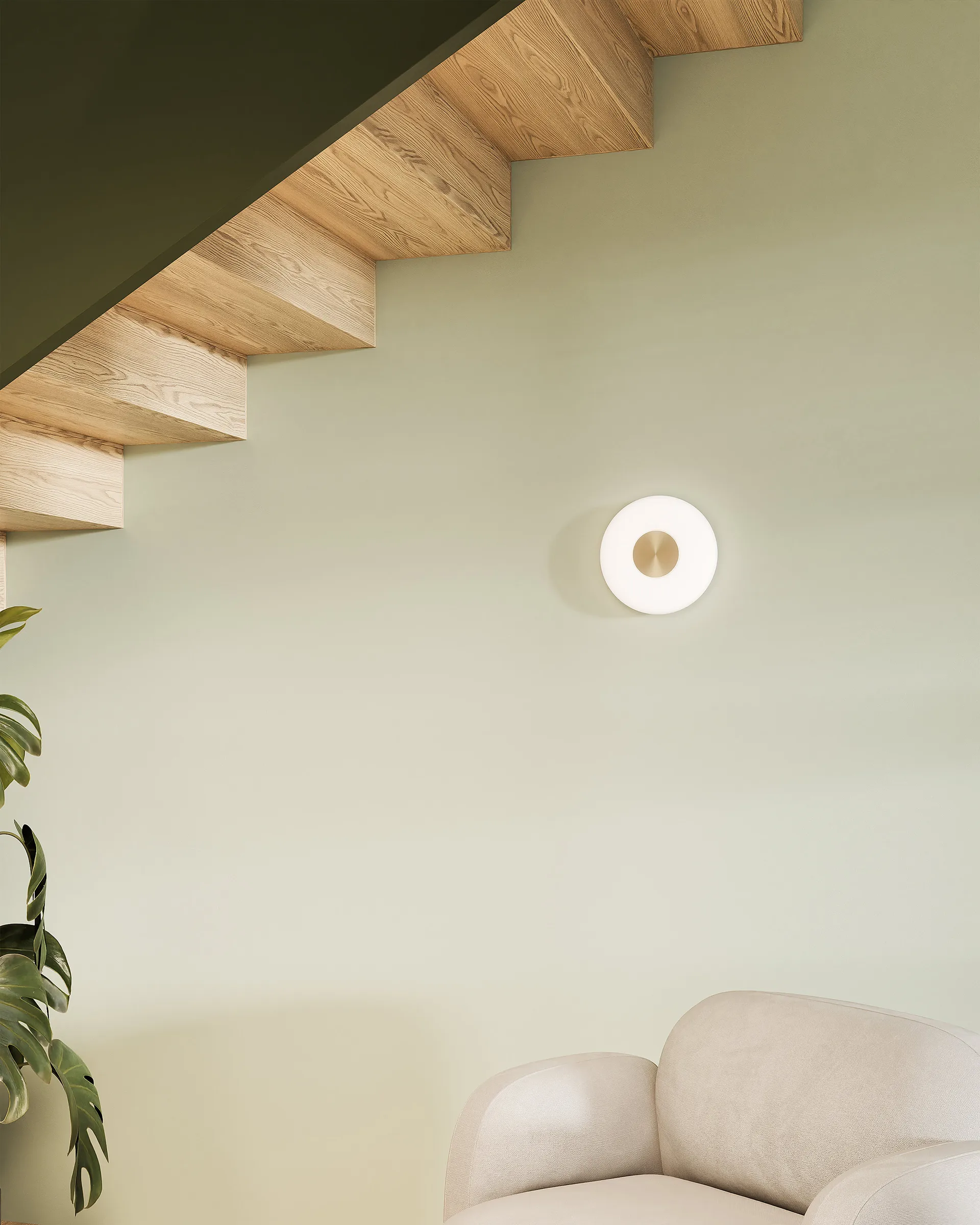 Glint vägglampa Ø25 cm, Opalglas vit Northern