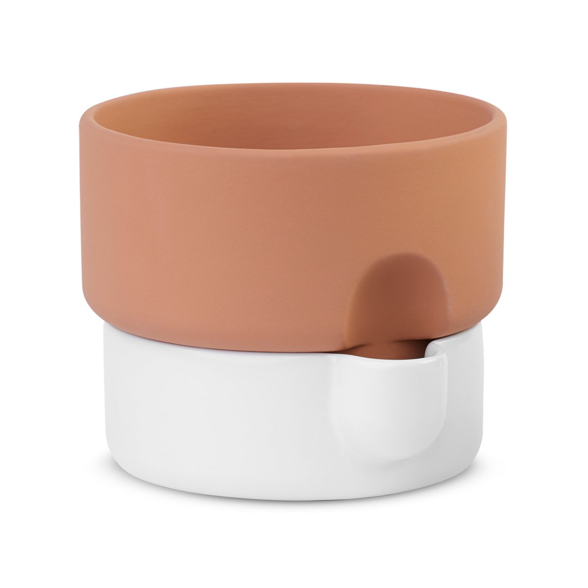 Northern Oasis självvattnande kruka medium o20,5 cm Terracotta-Vit