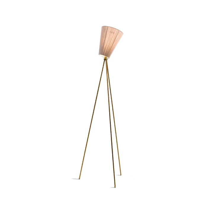 Oslo Wood golvlampa - beige, guldigt stativ - Northern