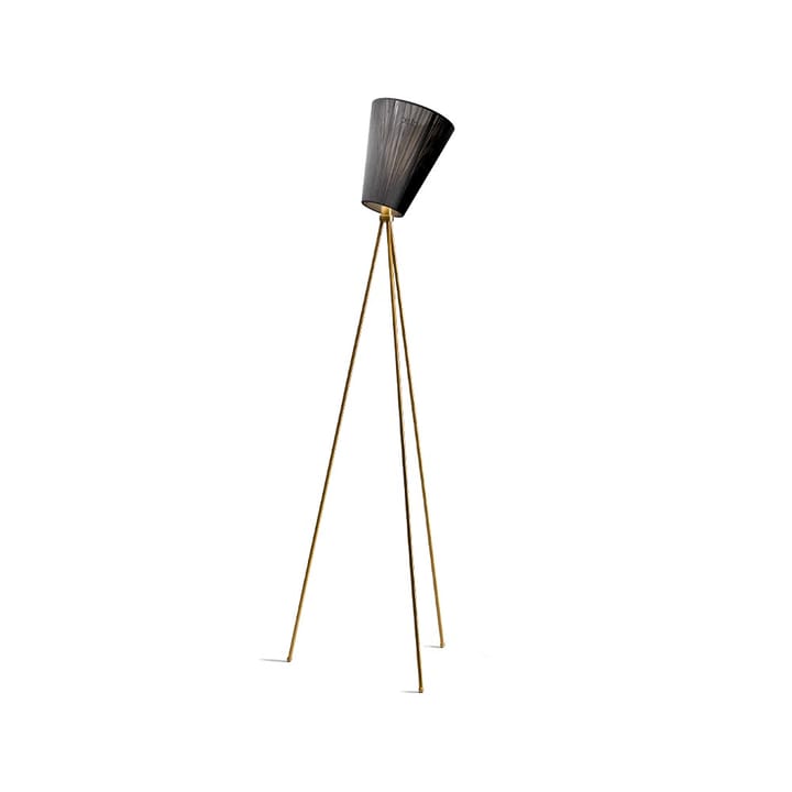 Oslo Wood golvlampa - black, guldigt stativ - Northern